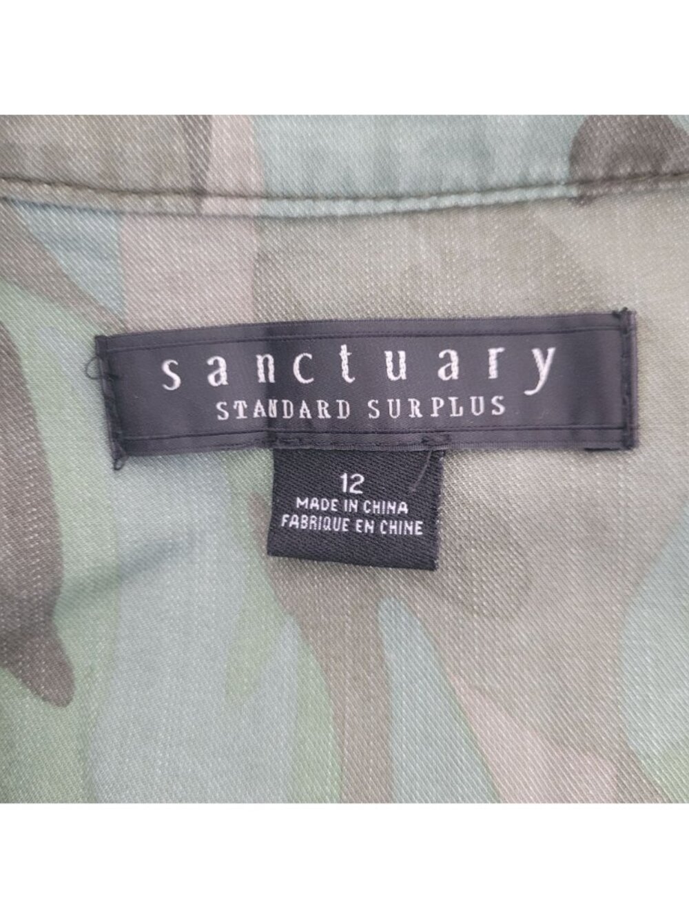 Sanctuary Standard Surplus Risk Taker Romper Womens Size 12 Palm Camo - Picture 6 of 7